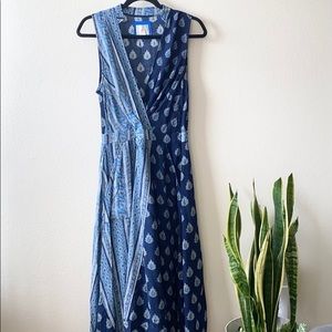 Anthropologie Maeve Eclipsed Wrap Paisley Dress